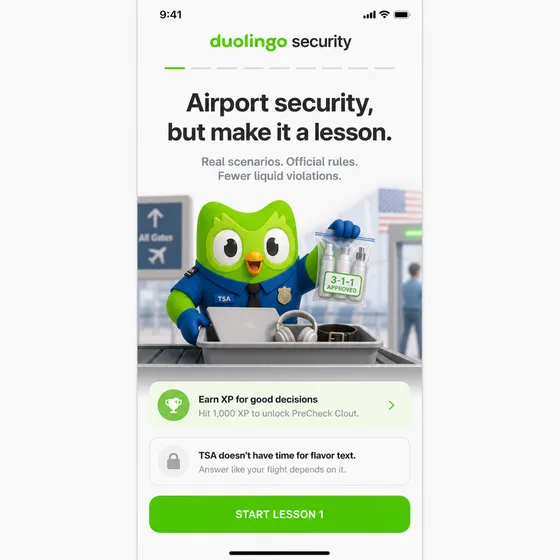 Duolingo built airport security