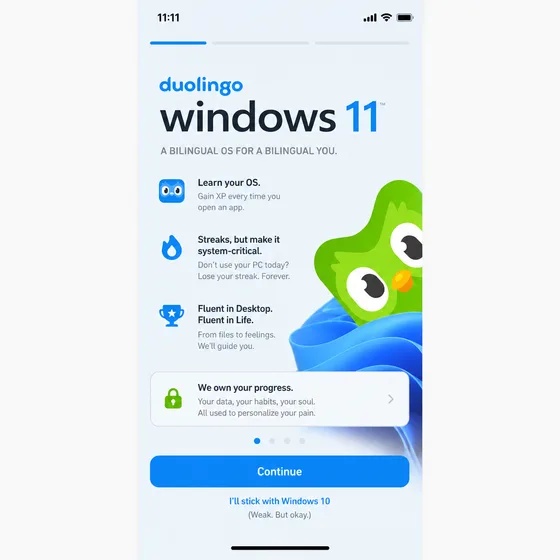 Duolingo built windows 11