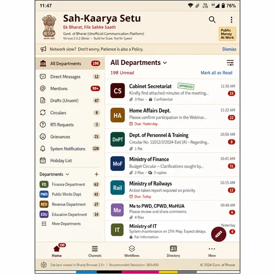 Indian Government built Slack